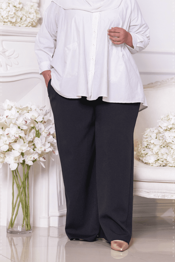black palazzo pants (seluar muslimah paling selesa)(plus size palazzo pants)(2xl, 3xl,4xl)