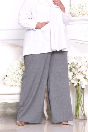 light grey palazzo pants (seluar muslimah paling selesa)(plus size palazzo pants)(2xl, 3xl,4xl)