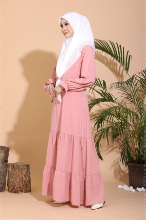 peach long dresses (jubah muslimah peach)