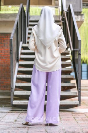 lilac palazzo pants (seluar muslimah paling selesa)